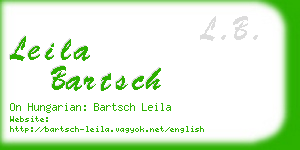 leila bartsch business card